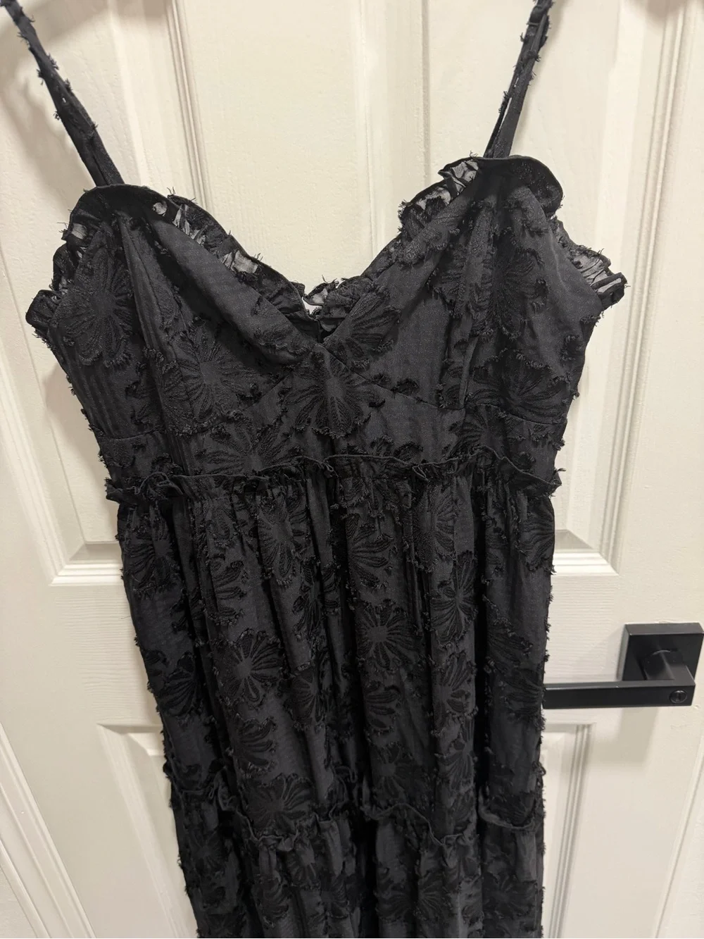Altar’d state Black Textured Tiered Maxi Dress - Women's
